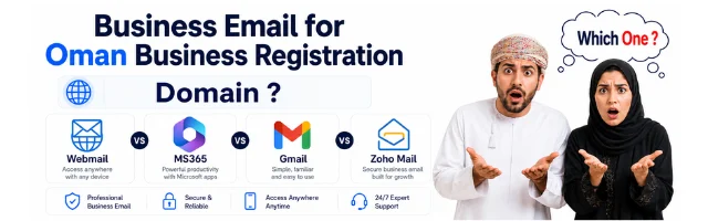 Business email setup options for Oman business domain registration