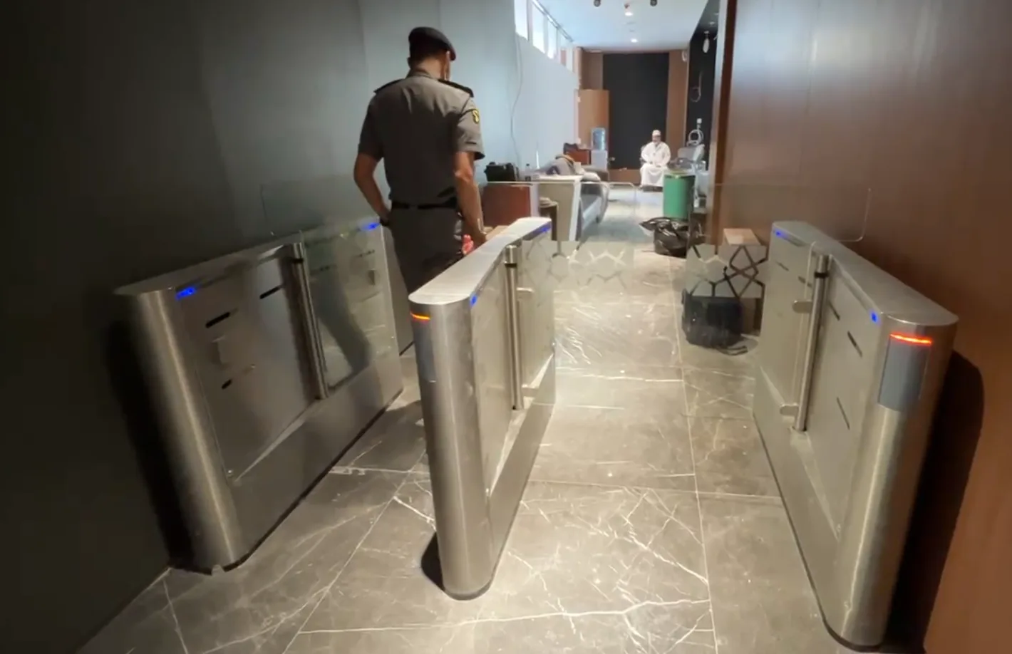 Turnstile installation for Oman Arab Bank Head Office in Gobra
