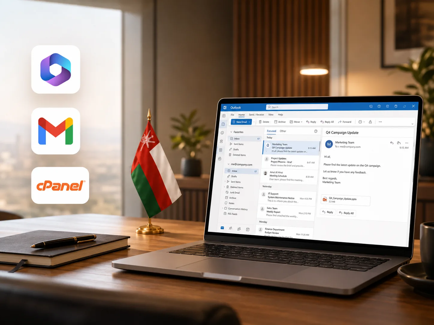 Email services in Oman for business email setup and cloud migration